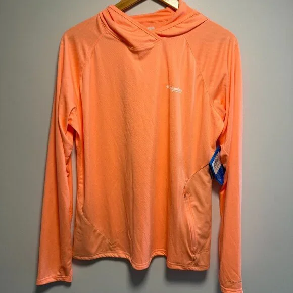 Columbia Women's PFG Solar Stream™ Elite Hoodie, L Color: Tiki Pink NWT - Picture 2 of 9